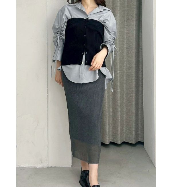 MERCURYDUO「【OUNNOUN】マルチWAYレイヤードスカート」|スカート|ブラック