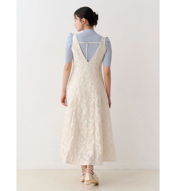 MERCURYDUO「ジャカードフィットアンドフレアジャンスカ」|ワンピース|