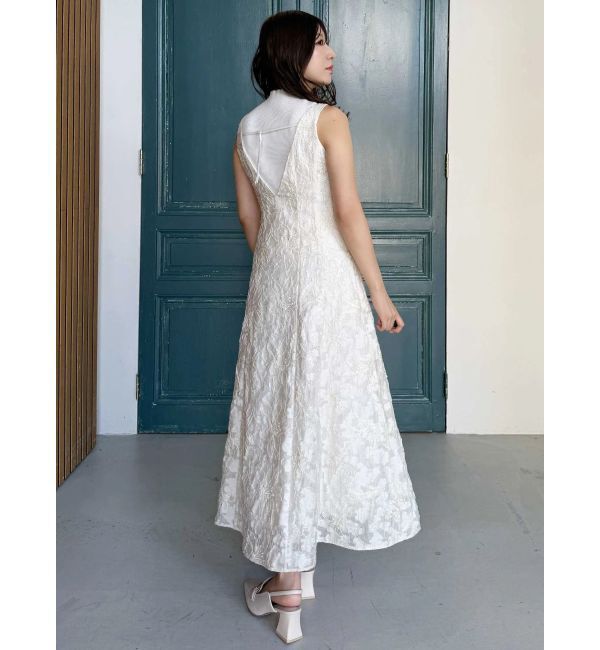 MERCURYDUO「ジャカードフィットアンドフレアジャンスカ」|ワンピース|