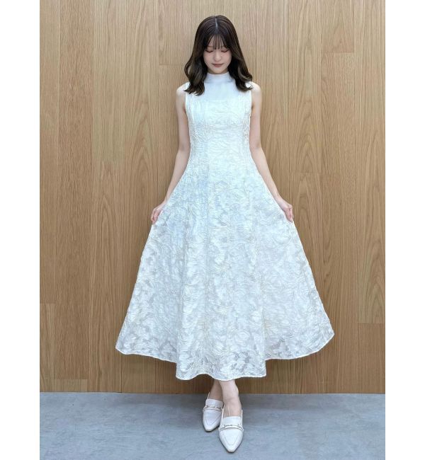 MERCURYDUO「ジャカードフィットアンドフレアジャンスカ」|ワンピース|