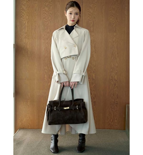 MERCURYDUO「【セットアップ着用可】トレンチライクジャンスカ」|ワンピース|