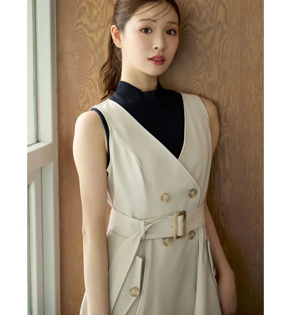 MERCURYDUO「【セットアップ着用可】トレンチライクジャンスカ」|ワンピース|