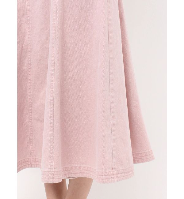 MERCURYDUO「デニムフィットアンドフレアバックレースアップジャンスカ」|ワンピース|