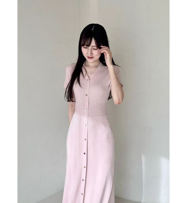 MERCURYDUO「ワイドリブスキッパーニットワンピース」|ワンピース|