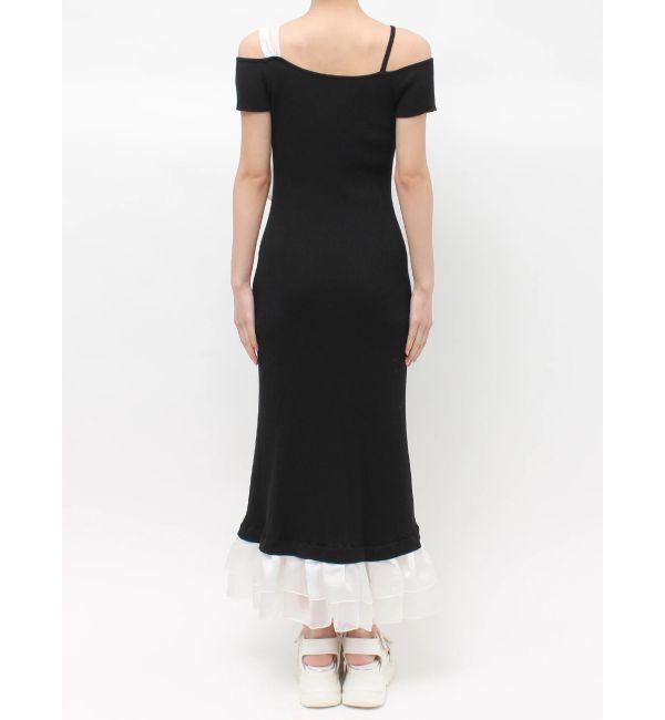 MERCURYDUO「ワンショルリボンティアードニットワンピース」|ワンピース|