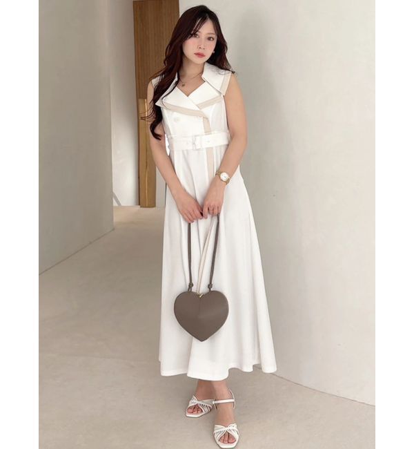 MERCURYDUO「バイカラートレンチフレアワンピース」|ワンピース|