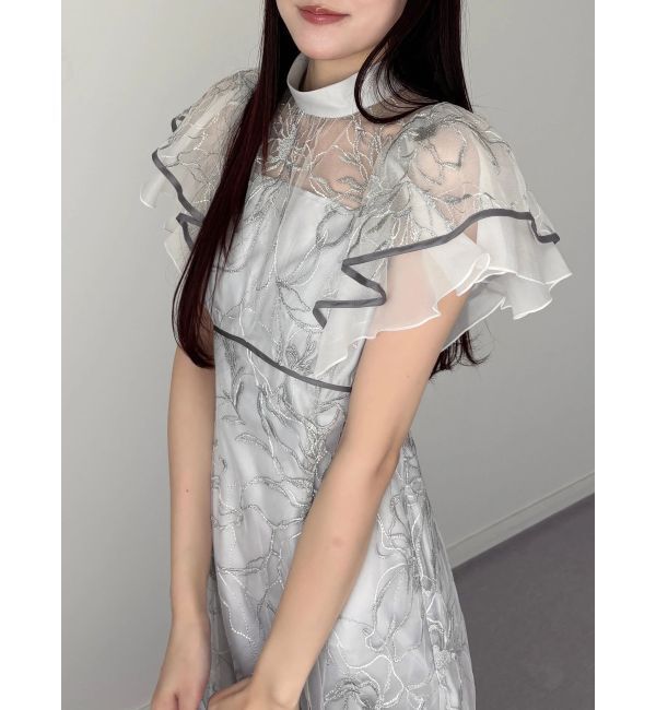 MERCURYDUO「エンブロイダリーラッフルワンピース」|ワンピース|