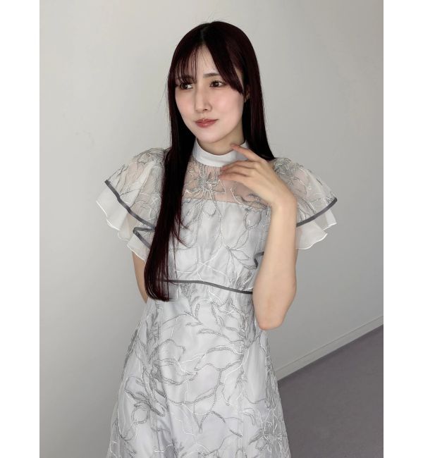 MERCURYDUO「エンブロイダリーラッフルワンピース」|ワンピース|
