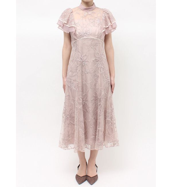 MERCURYDUO「エンブロイダリーラッフルワンピース」|ワンピース|