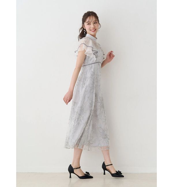 MERCURYDUO「エンブロイダリーラッフルワンピース」|ワンピース|