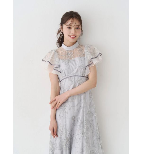 MERCURYDUO「エンブロイダリーラッフルワンピース」|ワンピース|