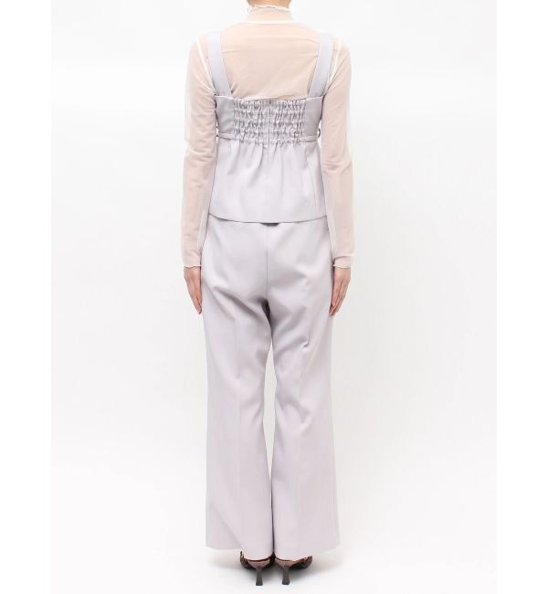 MERCURYDUO「ペプラムビスチェパンツセットアップ」|オールインワン|