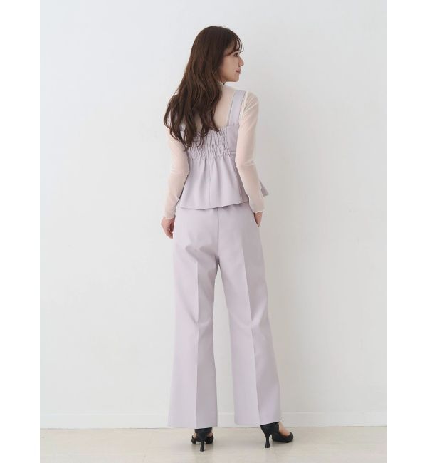 MERCURYDUO「ペプラムビスチェパンツセットアップ」|オールインワン|