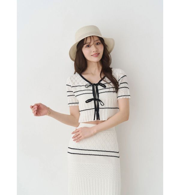 MERCURYDUO「ウォッシャブルブレードツバ広カンカン帽」|ストローハット|