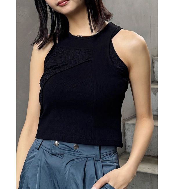 MURUA「トリックドッキングキャミタンク」|タンクトップ|ブラック