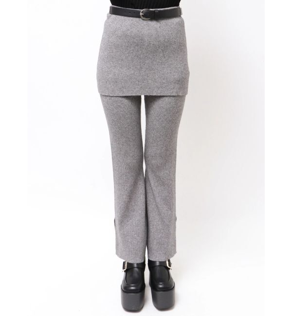 MURUA「スカートレイヤードニットフレアパンツ」|その他|