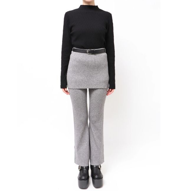 MURUA「スカートレイヤードニットフレアパンツ」|その他|