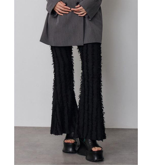 MURUA「フリンジフレアパンツ」|その他|ブラック