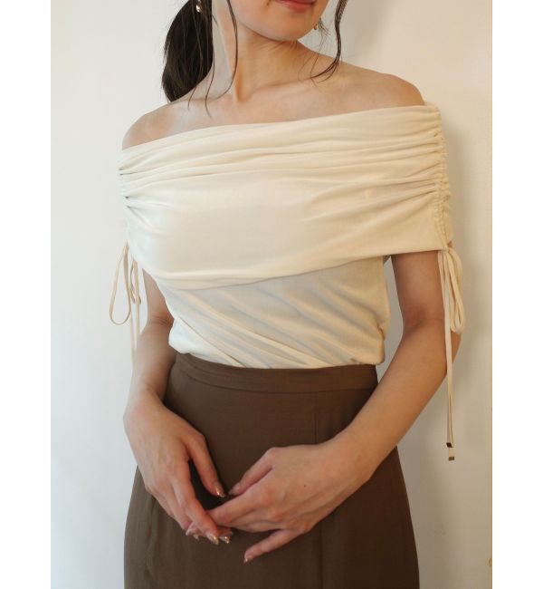 LAGUNAMOON「ライトベロアオフショルトップス」|Tシャツ・カットソー|