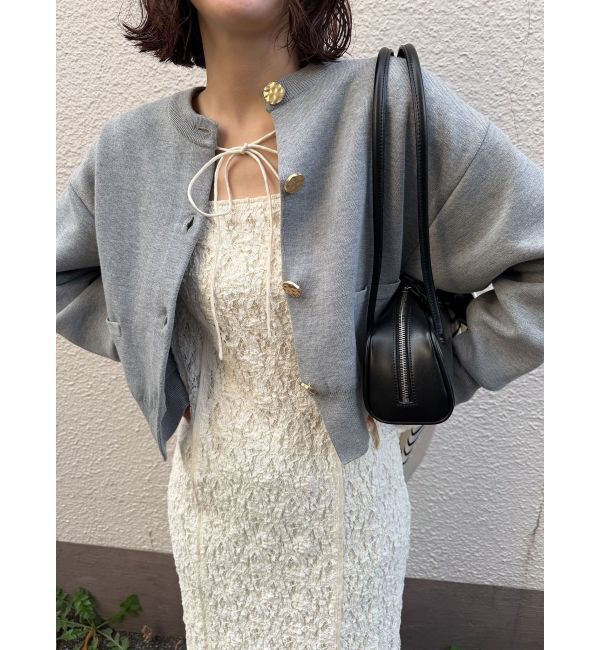 LAGUNAMOON「フォルムニットカーディガン」|カーディガン|ライトグレー