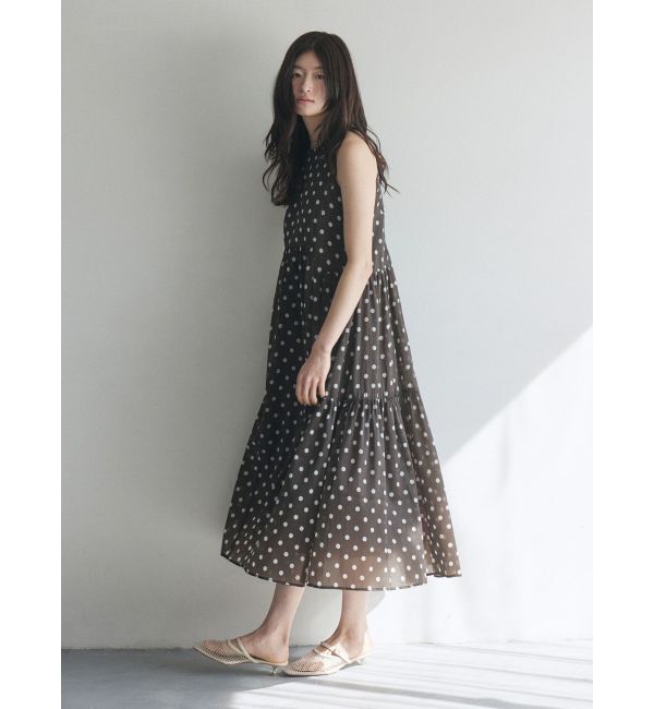 LAGUNAMOON「2WAYシアードットプリントギャザーフレアワンピース」|ワンピース|