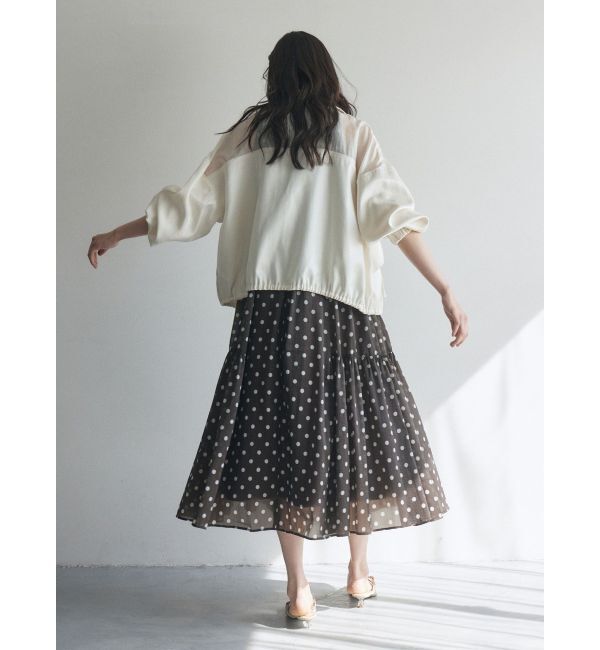 LAGUNAMOON「2WAYシアードットプリントギャザーフレアワンピース」|ワンピース|