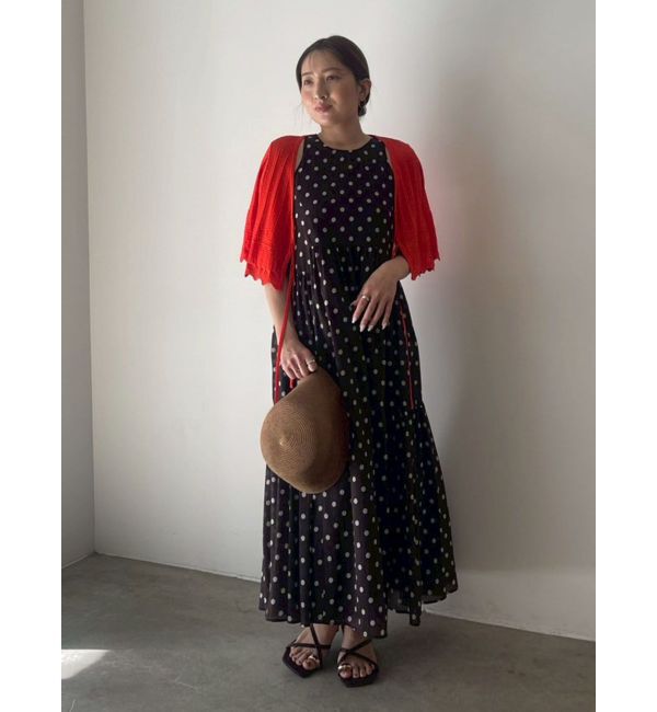 LAGUNAMOON「2WAYシアードットプリントギャザーフレアワンピース」|ワンピース|