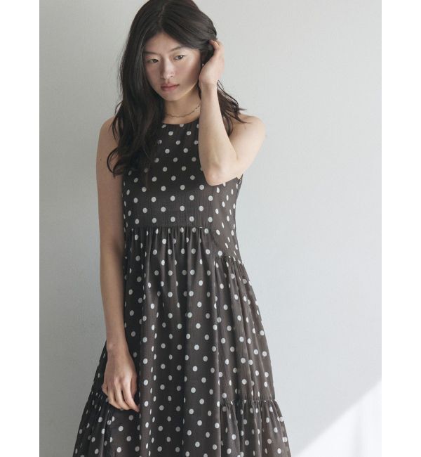 LAGUNAMOON「2WAYシアードットプリントギャザーフレアワンピース」|ワンピース|