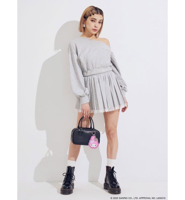 EVRIS「【メロクロコラボ】マイメロディグリッターミラーキーホルダー」|チャーム・キーホルダー|