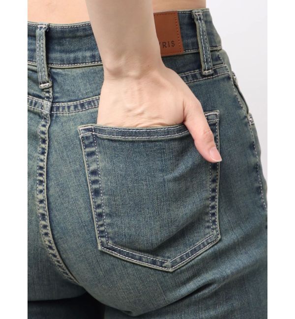 EVRIS「ヴィンテージライクストレッチフレアデニムパンツ」|デニム|