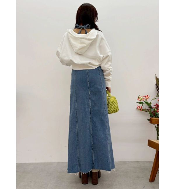 EVRIS「ホルターネックデニムロングワンピース」|ワンピース|