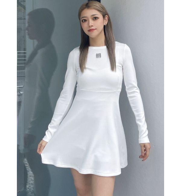 GYDA「GYGYプレートタイトスウェットフレアワンピース」|ワンピース|