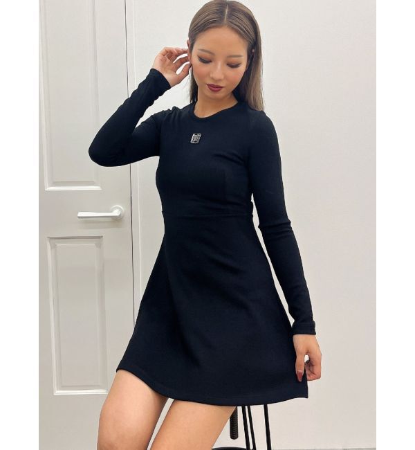 GYDA「GYGYプレートタイトスウェットフレアワンピース」|ワンピース|