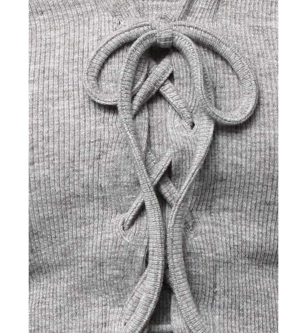 GYDA「フロントレースアップショートトップス」|Tシャツ・カットソー|