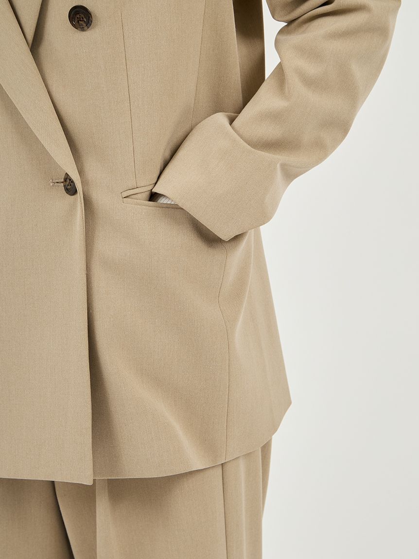 emmi atelier「【セットアップ対応】ダブルブレストテーラードジャケット」|テーラードジャケット|