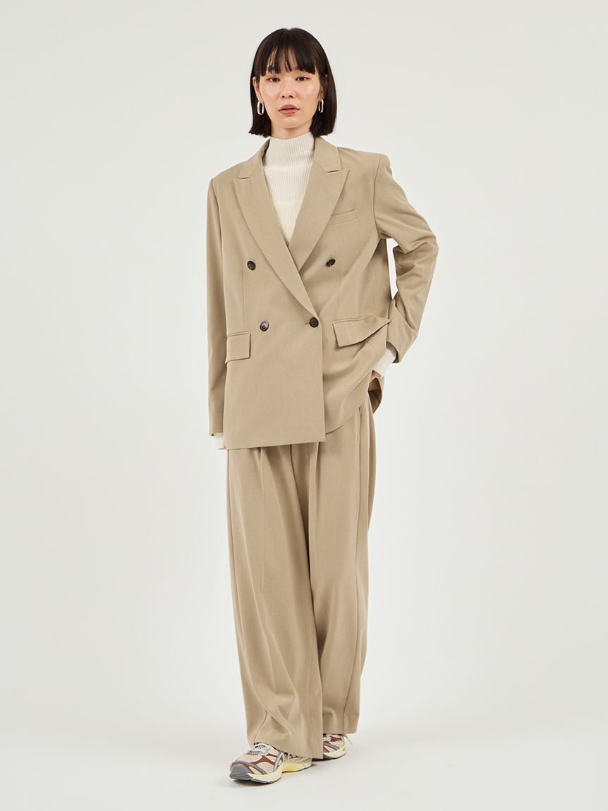 emmi atelier「【セットアップ対応】ダブルブレストテーラードジャケット」|テーラードジャケット|