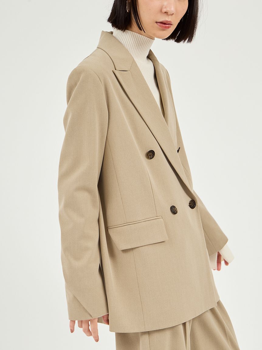 emmi atelier「【セットアップ対応】ダブルブレストテーラードジャケット」|テーラードジャケット|