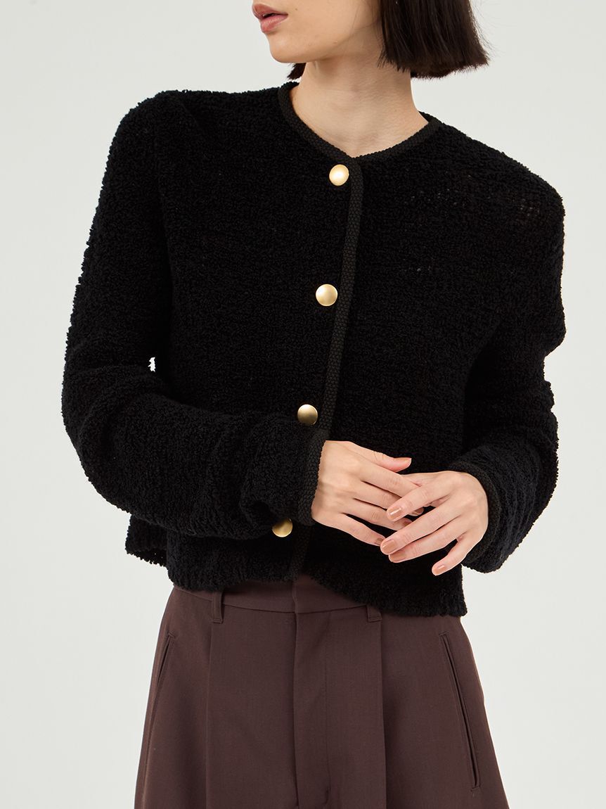 emmi atelier「ループヤーンコンパクトカーディガン」|カーディガン|