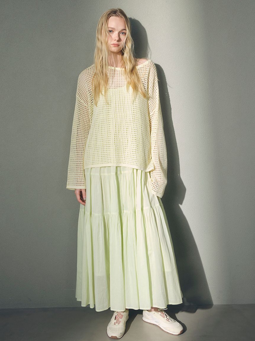 emmi atelier「メッシュニットプルオーバー」|ニット・セーター|