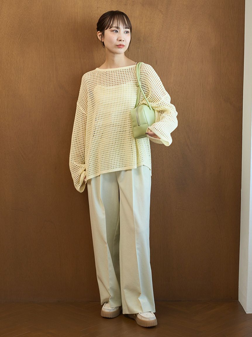 emmi atelier「メッシュニットプルオーバー」|ニット・セーター|