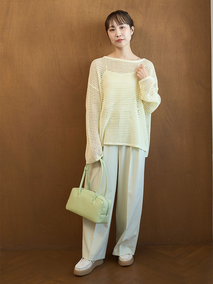 emmi atelier「メッシュニットプルオーバー」|ニット・セーター|