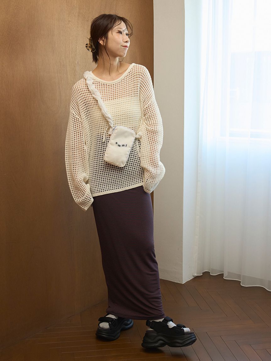 emmi atelier「メッシュニットプルオーバー」|ニット・セーター|