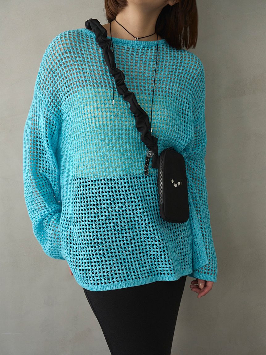 emmi atelier「メッシュニットプルオーバー」|ニット・セーター|