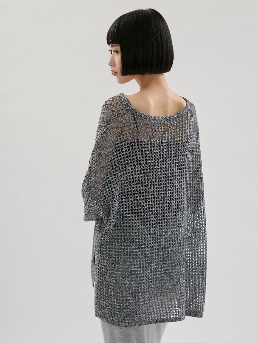 emmi atelier「メッシュニットプルオーバー」|ニット・セーター|
