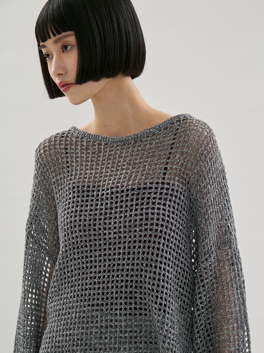 emmi atelier「メッシュニットプルオーバー」|ニット・セーター|
