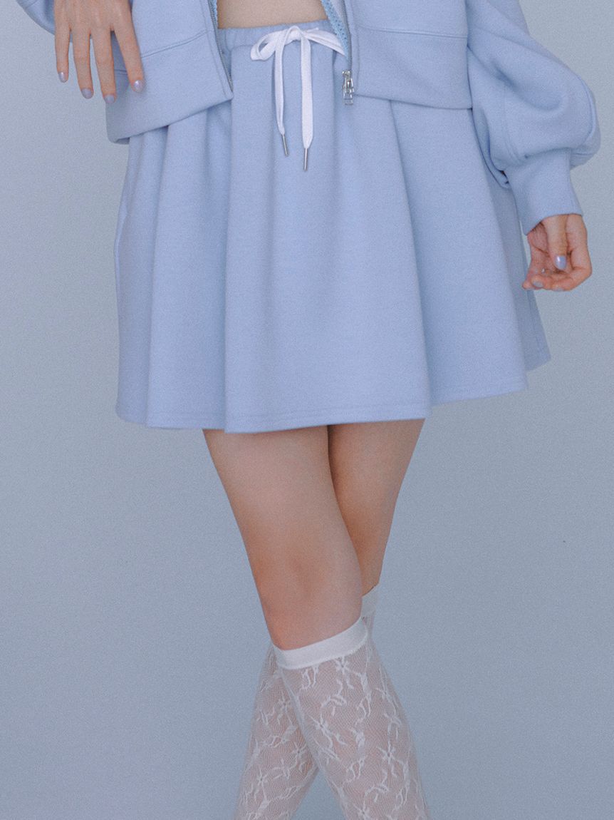 FURFUR「【WEB・一部店舗限定カラー】ポンチフレアミニスカート」|スカート|SAX