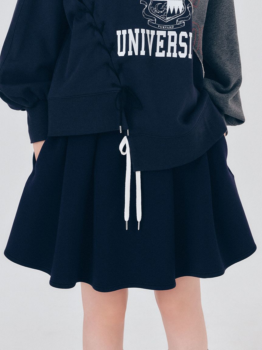 FURFUR「【WEB・一部店舗限定カラー】ポンチフレアミニスカート」|スカート|NVY