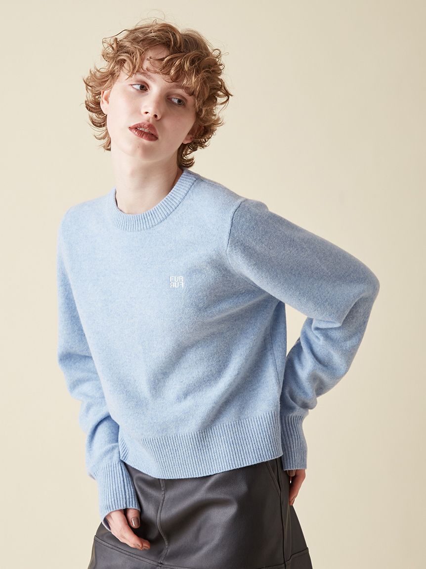 FURFUR「ロゴ刺繍クルーネックセーター」|ニット・セーター|