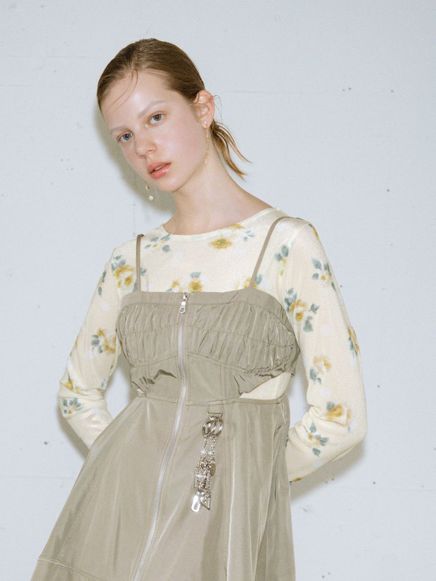 FURFUR「ぼかしフラワープリントシアープルオーバー」|Tシャツ・カットソー|