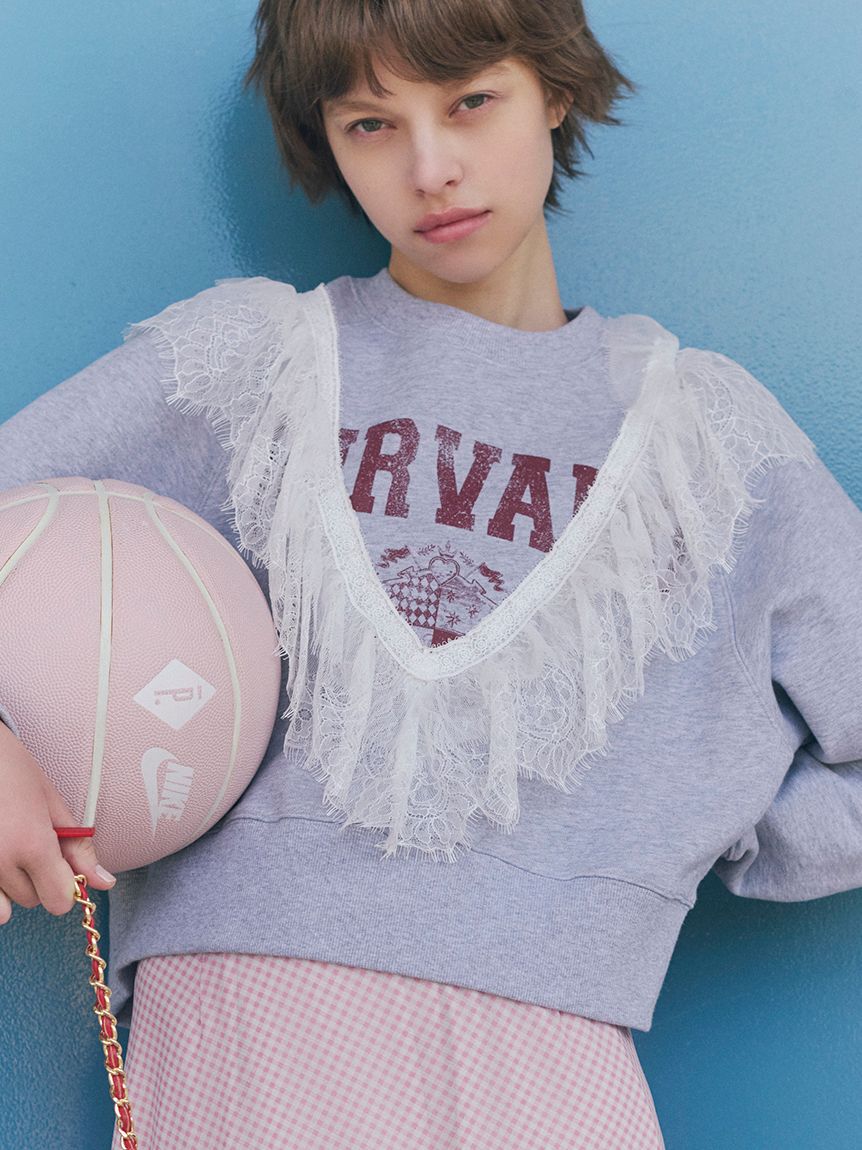 FURFUR「リメイクデザインフリルスウェット」|スウェット・ジャージ|GRY